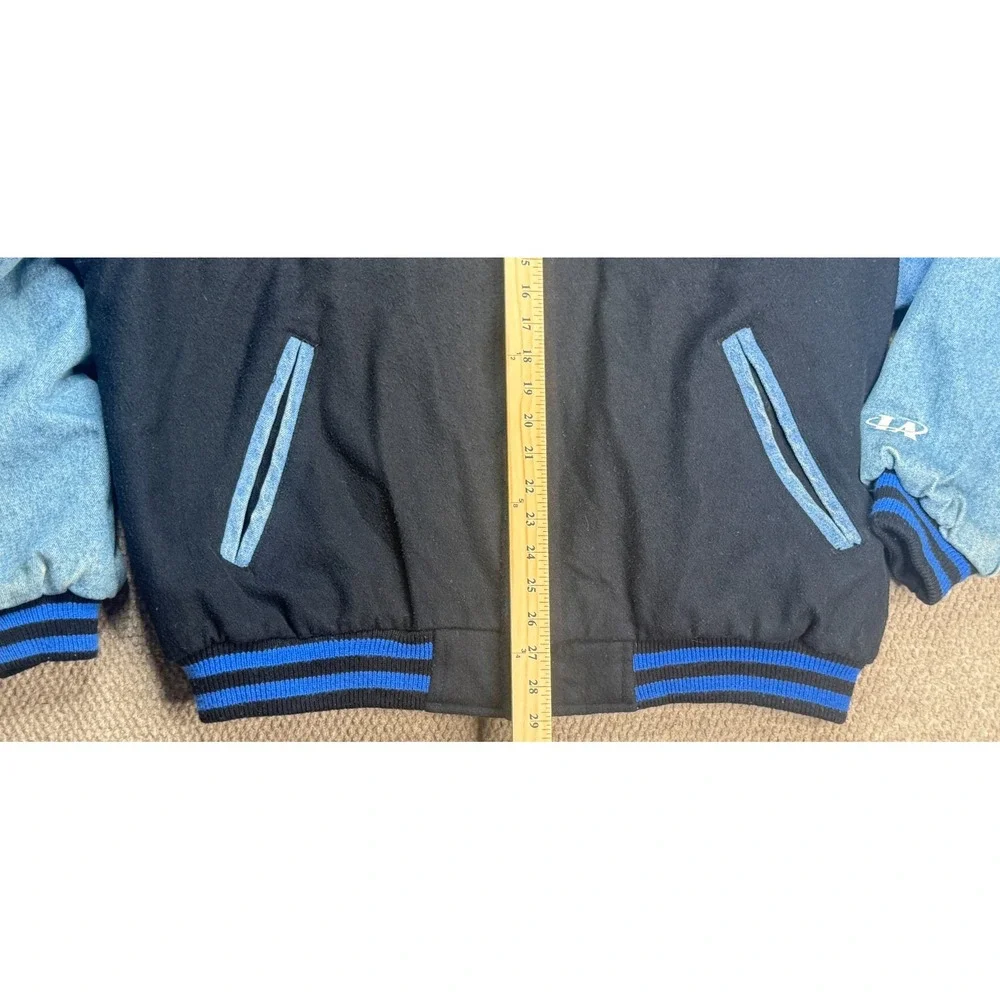 Logo Athletic Vtg Rare NBA‎ Orlando Magic Denim & Wool Varsity Jacket Size XL